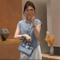 Summer Korean Casual Short Sleeve V-Neck Lightweight Loose Shirt