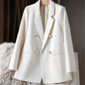 Women's Fall Korean Elegant Waist-Tie Blazer 2026 - Coral