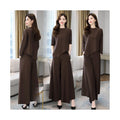 Fall Casual Elegant Wide Leg Pants + Skirt Pants 2-Piece Set