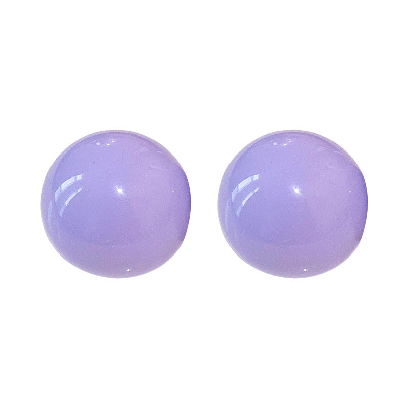 Korean Geometric Ball Stud Earrings - view 5