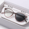 Light Feel Photochromic Prescription Glasses Retro Japanese Ultra-Light Overseas Round Anti-Blue Bare Face Small-Frame HD Prescription Sunglasses
