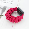 Amazon For iwatch Apple Band Silk Rose Red Stretch Hair Tie Watch Band Large Scrunchie Band