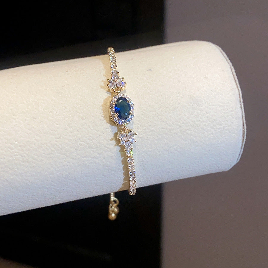 French Oval Zircon Link Bracelet - view 8