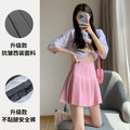 Spring-Summer Korean Plus Size High Waist Loose Elastic Skirt + Pleated Skirt + Short Skirt