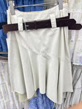 Fall Trendy Retro Asymmetric Skirt + Short Skirt