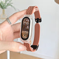 Fits Xiaomi Band 10 / 9nfc Band New 8 / 7 Silicone Diamond Grid 6 / 5 / 4 / 3 Premium Magnetic Buckle Wrist Strap
