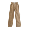 Korean Retro High Waist Loose Wide Leg Straight Leg Pants