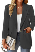 Women's Casual Fashion Lapel Collar Fitted Blazer 2026 - Black