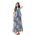 Women's Summer Bohemian Ethnic Dress + Vest 2-Piece Set 2026 | Elegant Summer Dress