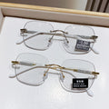 Light-Changing Presbyopia Glasses Anti-Blue Men Overseas Style Pure Seduction Starry Sky Rimless Bare Face Big Frame Women Reading Glasses