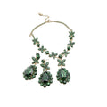 Monet Garden Blossom Contrast Flower Color Gem Jewelry Set Banquet Ambient Feel Necklace Light Luxury Niche Necklace