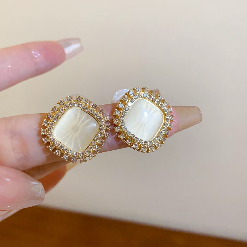 Vintage Gold-Tone Stud Earrings - view 8