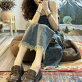 Summer French Retro Petite Strap Dress + Long Skirt