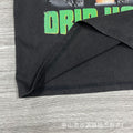 定制欧美重磅洗旧短袖t恤男潮牌ins炒雪花复古落肩袖oversizeT恤