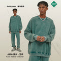 Fall/Winter Dyed Distressed Washed Faded Crew Neck Hoodie & Pants Set