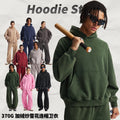 ARTIE Men's Fall/Winter Distressed Ripped Boxy Fleece-Lined Hoodie