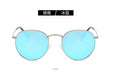 Retro Round 3447 Color Coating Sunglasses Western Fashionable Trendy Metal Sunglasses Ocean Lens Glasses