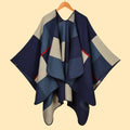 Women's Fall-Winter Ethnic Versatile Slit Plaid Shawl + Cape 2026 - Red