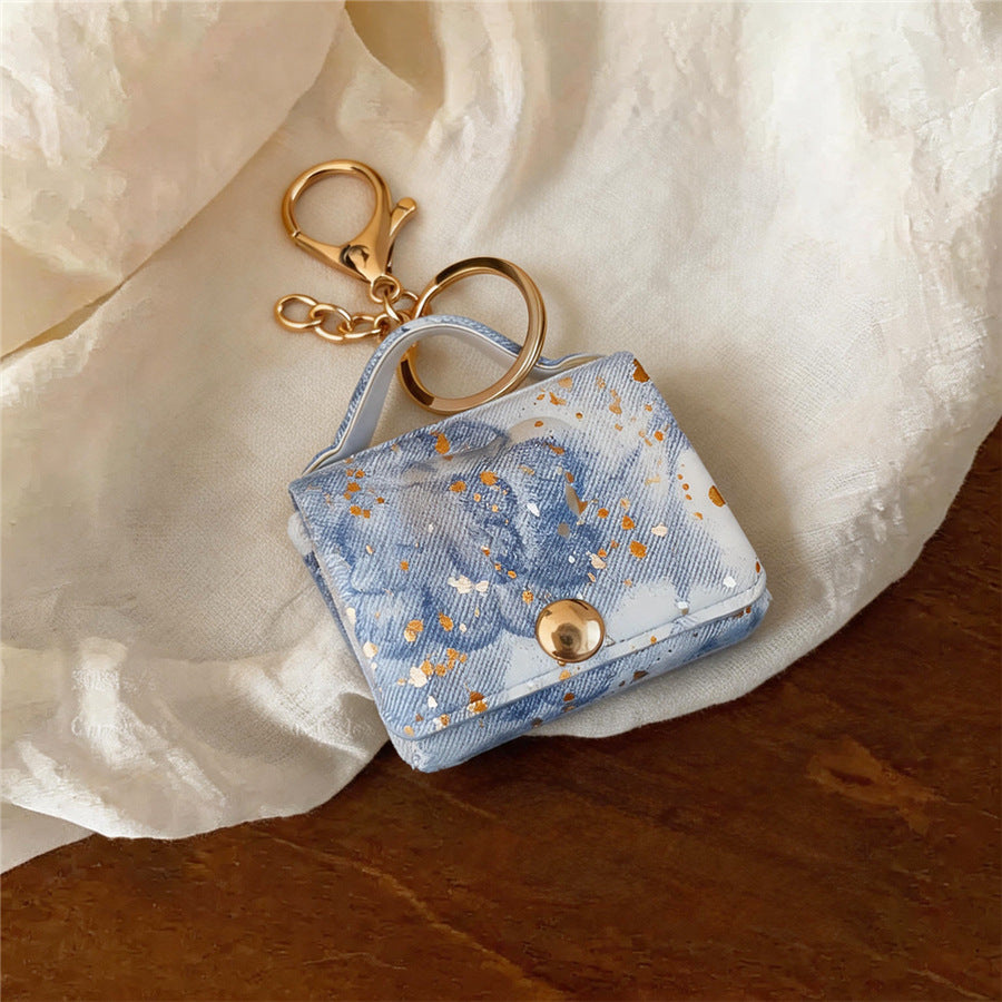 Leather Heart Bag Charm and Keychain - view 9