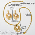 Stainless Heart Peach Heart Pendant Fashionable Versatile diy Accessory With Piece Necklace Earrings Set Wholesale