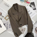 Fall Elegant Petite Cropped Blazer