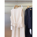 Chic Fashion Sleeveless Drapey Wide Leg Pants + Vest + Tank Top 2-Piece Set