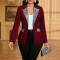 Women's Elegant Versatile Lapel Collar Sequin Blazer 2026 - White