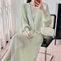 三宅风褶皱高级感夏季女套装2026蝙蝠袖开衫吊带连衣裙搭配一整套