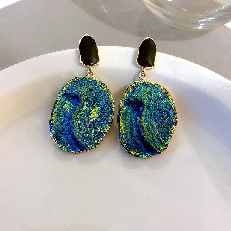 Heart and Flower Geometric Statement Earrings - view 10