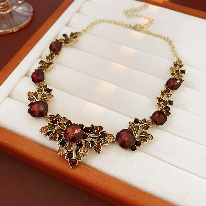 Vintage Rhinestone Floral Jewelry Set - view 7