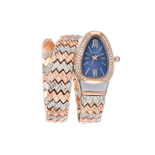 Snake Shape Wrap Cross-Border Bestseller Bangle Watch Fashionable Niche Western Ladies Watch Supply Rhinestone Dial