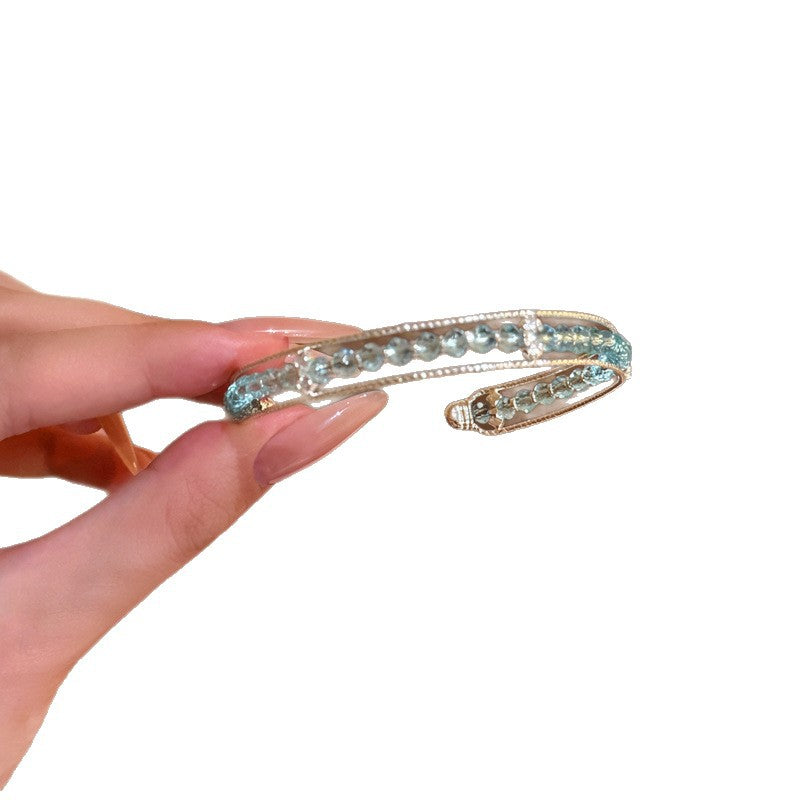 French Multi-Layer Zircon Cuff Bracelet - view 5