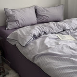 Mississippi Purple Stripe Grape Sheet Piped Edge
