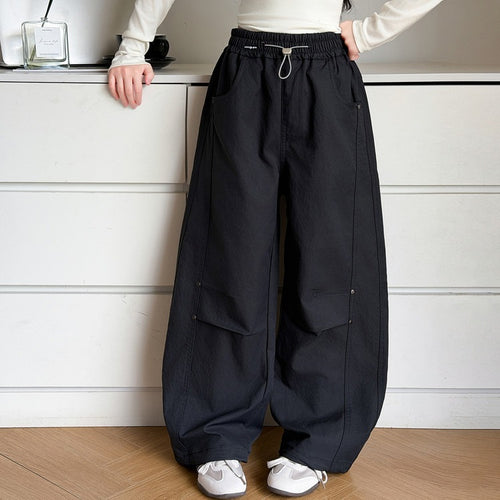 Girls' Rivet Wide-Leg Cargo Pants - Fall Casual Fit