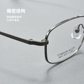Beesfen New S6503 Cinnabar Sun Myopia Count Glasses Formal Small-Frame Glasses Ultra-Light Half Titanium Glasses Frame Wholesale