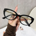 Cat-Eye Frame Glasses Anti-Blue Overseas 2026 New Western Fashionable Trendy Premium Plano Glasses Women