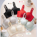 982软支撑果冻胶深V蕾丝聚拢无钢圈立体内衣女调整型不空杯文胸