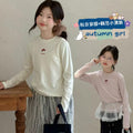 Girls' Mushroom Print Long Sleeve Base Layer T-Shirt