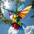 Hot selling beautiful bird acrylic living room courtyard pendant holiday scene decoration pendant gift