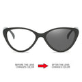New Overseas Blue-Light Glasses Women Trendy Retro Glasses Frame Fashionable Western Cat-Eye Photochromic Plano