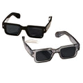 2 Pair Wear Fashionable Square Retro Western ins Sunglasses UV-Proof Sunglasses Versatile Trendy Sunglasses