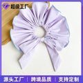 Gem Li Custom Elegant Solid Bow Large Cord Hair Tie Simple Premium Solid Versatile Bun Head Flower Hair Accessory