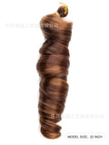 wig french long curly hair loose wave crochet hair single tube large curl spiral curl 24inch