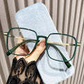 Big Frame Prescription Glasses Frame Fashionable Square Bare Face Anti-Blue Plano Women Finish Item With Rx Frame Prescription Sunglasses