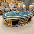 New French aristocratic sofa living room furniture European style luxury high-end palace style luxury golden fabric