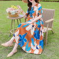 Short Sleeve Vacation Maxi Dress - Elegant Slimming Beach Holiday Dress Women