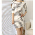 Korean Short Sleeve T-Shirt Dress, Ins Style Mid-Length