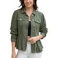 Women's Workwear Casual Puff Sleeve Jacket + Top 2026 | Trendy Jacket - Green