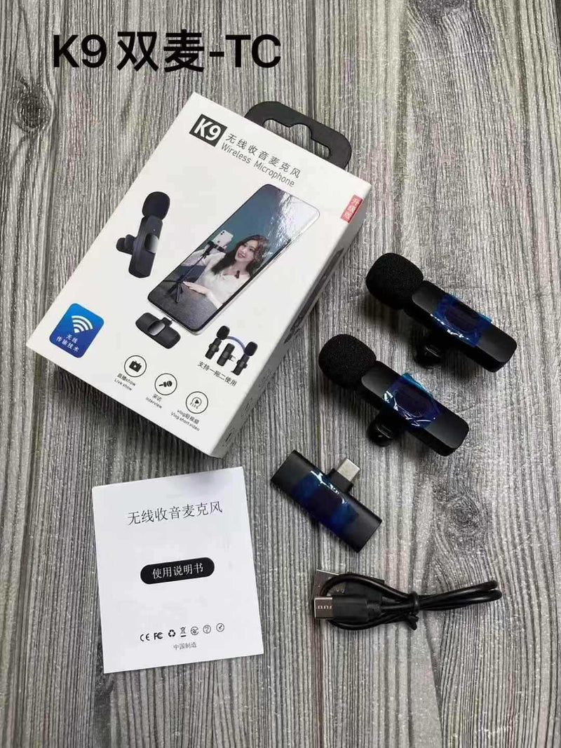 Clip-On Wireless Microphone - 1-to-2, Noise Cancelling Live