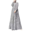 Women's Casual Comfortable Long Sleeve Polka Dot Loose Long Dress 2026 - White